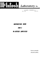 McIntosh MC-20W-2 - Owners manual